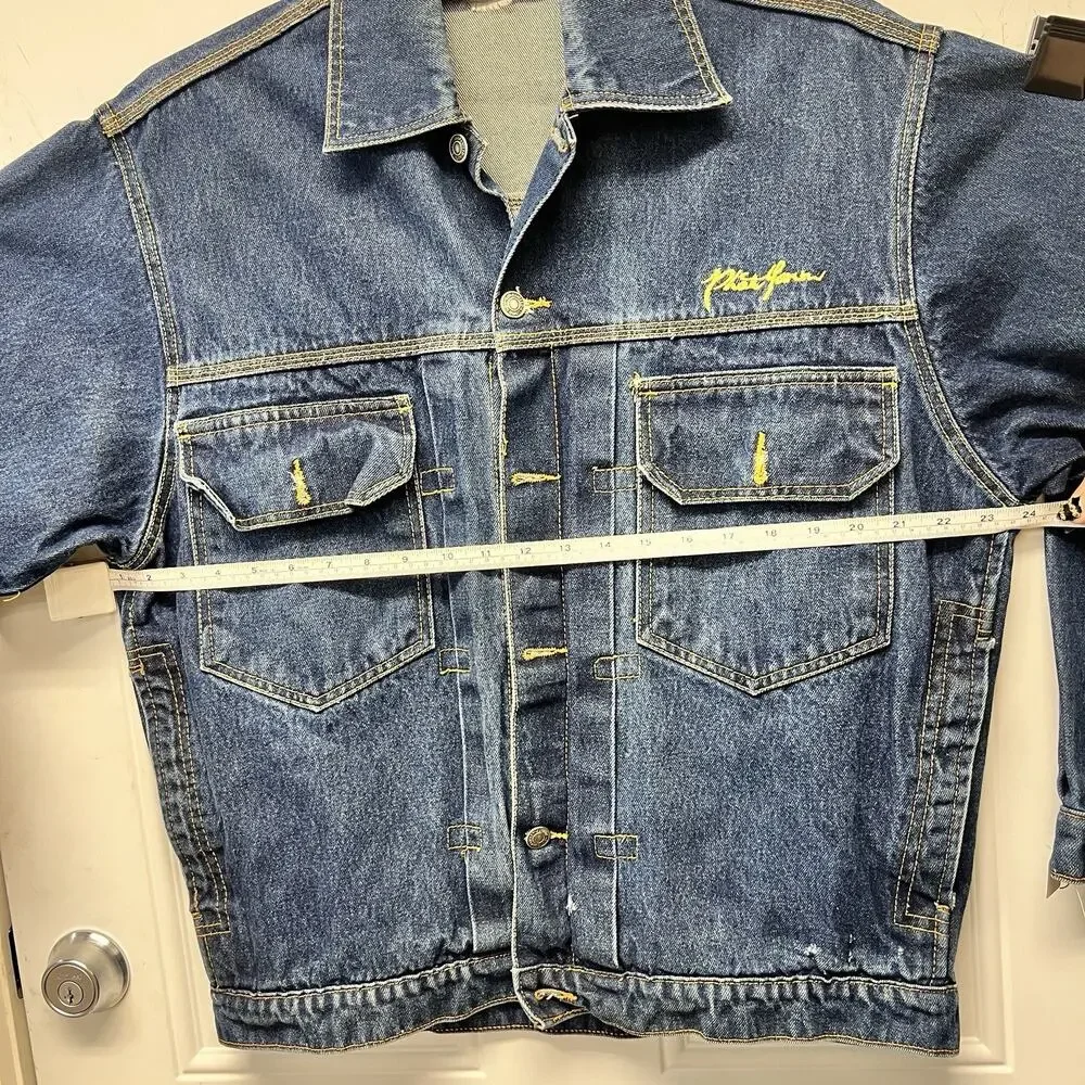 Phat Farm Jean Jacket Size Chest 48 27” Long - Skater Y2K INDIE NOC3837